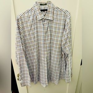 Men’s Nordstrom Rack Men's plaid dressshirt trim fit 36-37 17.5 neck